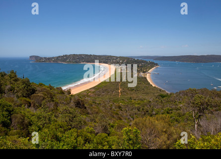 Palm Beach dal promontorio Barrenjoey, Sydney, Australia Foto Stock