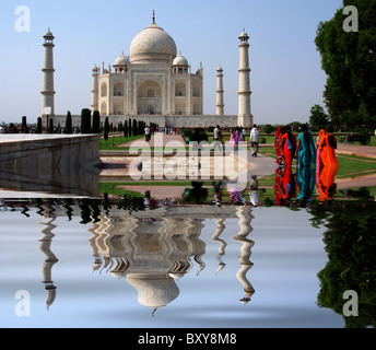 Una vista astratta del Taj Mahal in India Foto Stock