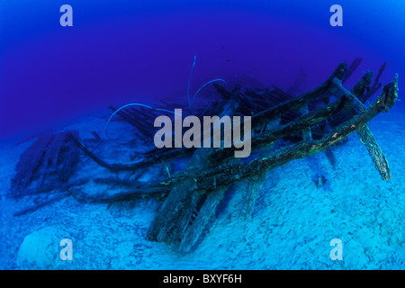 Mavi relitto, Kas, Antalya, Mare mediterraneo, Turchia Foto Stock