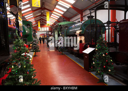 Regno Unito, Inghilterra, nello Yorkshire, Leeds, Middleton locomotore ferroviario capannone display museo delle locomotive a vapore Foto Stock