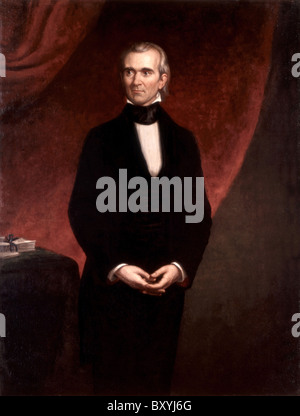 JAMES KNOX POLK (1795-1849) undicesimo presidente degli Stati Uniti d'America dipinta da George Healy nel 1858 Foto Stock