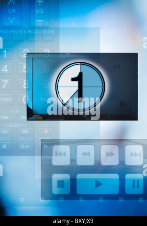 Conto alla rovescia del film con tastierino Foto Stock