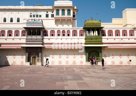La città di Jaipur Cortile del Palazzo Foto Stock