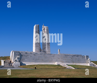 Il Canadian National War Memorial, Vimy Ridge, Pas de Calais, Francia Foto Stock
