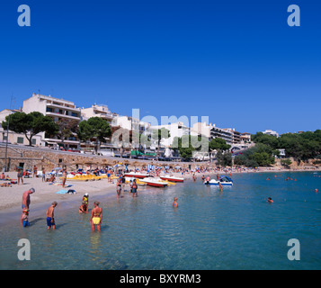 Spiaggia di Porto Cristo, Maiorca, Baleari, Spagna Foto Stock