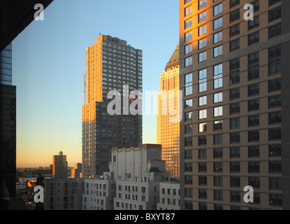 I raschiatori di Sky, Times Square Manhattan, New York City Foto Stock