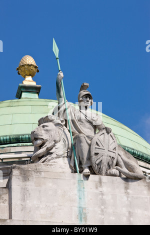 Dettaglio della contea fuoco ufficio edificio sul Regents Street si affaccia su Piccadilly Circus Foto Stock