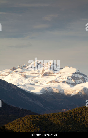 Las tres Sorores picchi -Añisclo, Monte Perdido e Marboré- , il Parco Nazionale di Ordesa e Monte Perdido, Huesca, Spagna Foto Stock