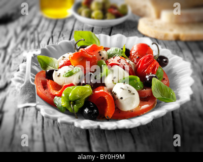 Buffalo mozerella e insalata di pomodoro Foto Stock