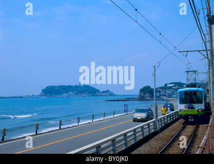 Enoshima Enoden e a Kamakura, Kanagawa, Giappone Foto Stock