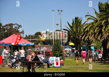 Caroline Bay Festival, Caroline Bay, Timaru (te Tihi-o-Maru), Canterbury, South Island, nuova Zelanda Foto Stock