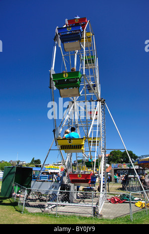 Giostre in fiera al Caroline Bay Festival, Caroline Bay, Timaru (te Tihi-o-Maru), Canterbury, South Island, nuova Zelanda Foto Stock