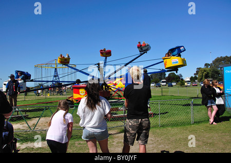 Giostre a Caroline Bay Festival, Caroline Bay, Timaru, Canterbury sud, regione di Canterbury, Isola del Sud, Nuova Zelanda Foto Stock