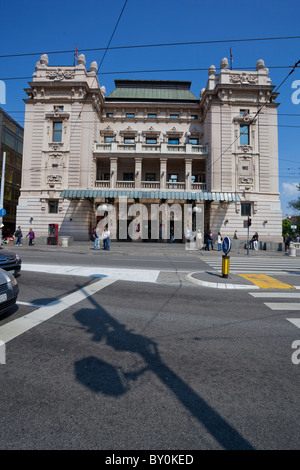 Edificio del Teatro Nazionale di Belgrado, Serbia Foto Stock