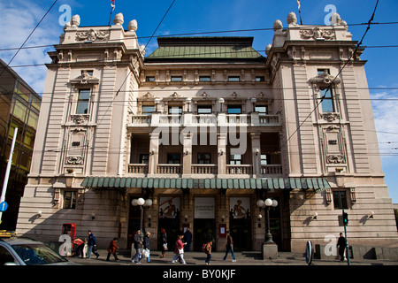 Edificio del Teatro Nazionale di Belgrado in Serbia Foto Stock