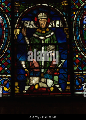 Canterbury Kent England Canterbury Cathedral Vetrata di san Tommaso Becket Foto Stock