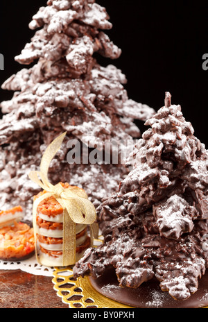 Il cioccolato albero di Natale Foto Stock