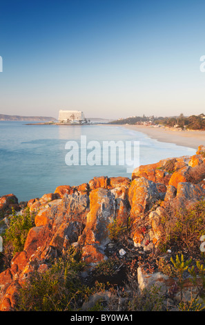 Plettenberg Bay beach all'alba, Western Cape, Sud Africa Foto Stock