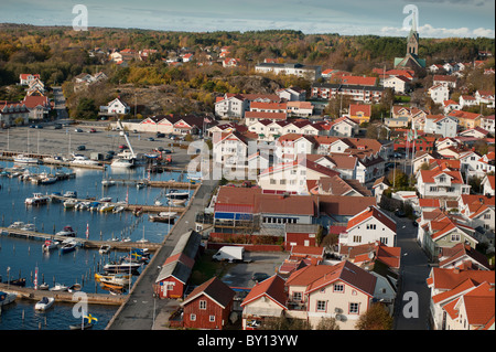 La città di Grebbestad, nella zona nord-occidentale della Svezia. Foto Stock