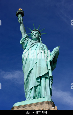 La Statua della Libertà su Liberty Island, New York City, Stati Uniti d'America Foto Stock