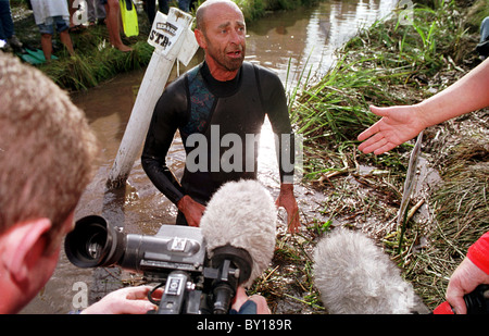 Il BOG Snorkeling Campionati del Mondo, Llanwrtyd Wells, metà del Galles. Foto Stock