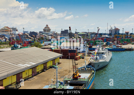 Makassar, Indonesia area portuale. Foto Stock