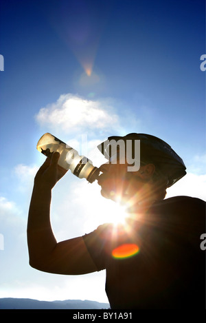 Mountain bike sui Penmachno Bike, vicino a Betws-y-Coed, Snowdonia. Foto Stock