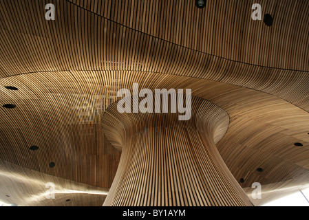 Il Senedd (il parlamento o Senato) nella baia di Cardiff, la casa della National Assembly for Wales. Foto Stock