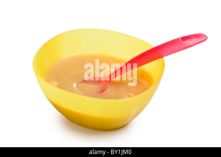 Il cibo per neonati in coppa in plastica Foto Stock