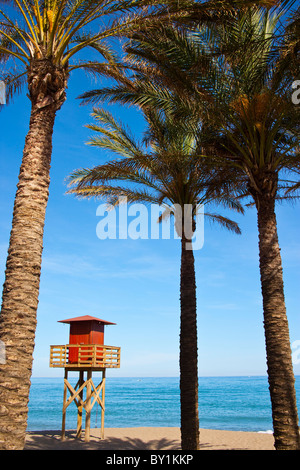 Spiaggia di Torremolinos, Costa del Sol, Andalusia, Spagna Foto Stock