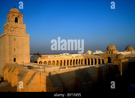 La Moschea Sidi Oqba di Kairouan Tunisia, 863 d.C. Foto Stock