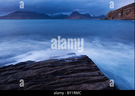Scenic vista costiera, Elgol, Isola di Skye in Scozia Foto Stock