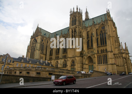 La cattedrale di Metz a Metz, Francia. Foto Stock