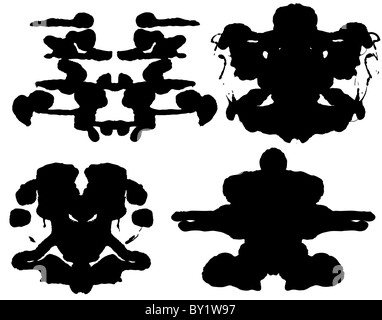 Un immagine astratta di inkblots. Foto Stock