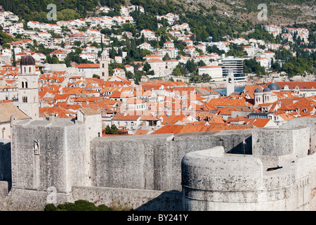 Dubrovnik la città vecchia in Croazia, Dalmazia Meridionale regione Foto Stock