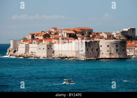 Dubrovnik Vecchia città sul mare Adriatico in Croazia, Dalmazia Meridionale regione Foto Stock