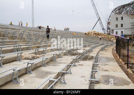 Mahinda Rajapakse International Cricket Stadium a Sooriyawewa, Hambantota, ICC World Cup foto scattata il 10 Gen 2010. Foto Stock