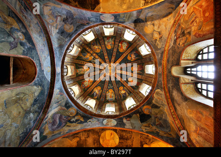 Una delle cupole a Chora chiesa (o Museo Chora), Istanbul, Turchia Foto Stock
