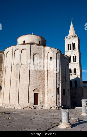 Preromanici San Donato chiesa in Zadar, Croazia, fondata nel IX secolo come la Chiesa della Santissima Trinità Foto Stock