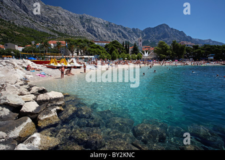 La città di Baska Voda in Croazia Foto Stock