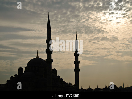 ISTANBUL, Turchia / Türkiye — sagoma della Süleymaniye Camii (Moschea di Süleymaniye) a Istanbul, Turchia. Foto Stock