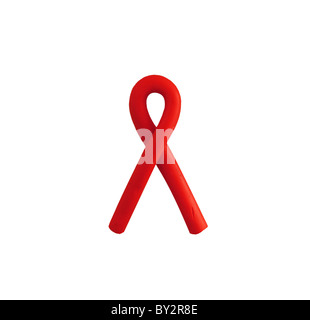 AIDS 3d simbolo rosso Foto Stock