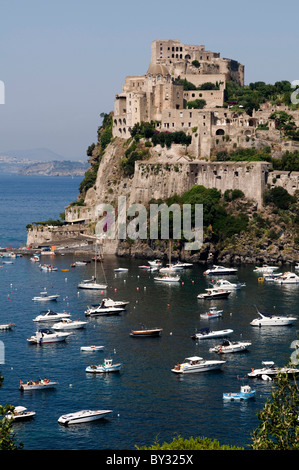 Castello Aragonese di Ponte, Ischia, Italia Foto Stock