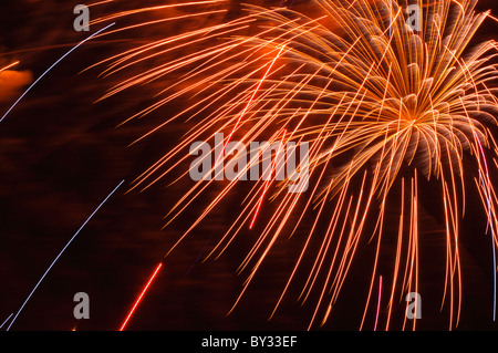 Fuochi d'artificio la luce del cielo notturno, Annapolis, Maryland, Stati Uniti d'America Foto Stock