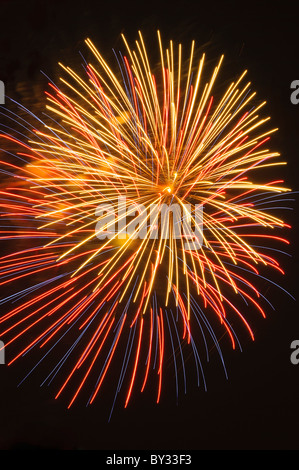 Fuochi d'artificio la luce del cielo notturno, Annapolis, Maryland, Stati Uniti d'America Foto Stock