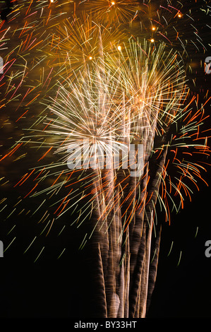 Fuochi d'artificio la luce del cielo notturno, Annapolis, Maryland, Stati Uniti d'America Foto Stock