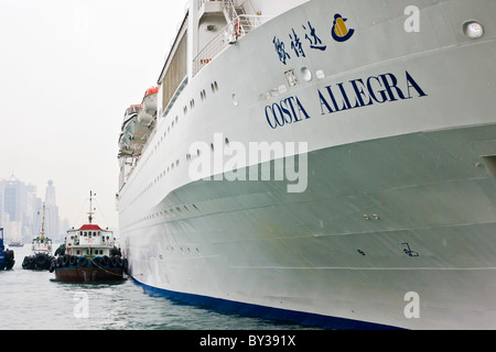 MS Costa Allegra nave da crociera nel Porto Victoria tra Kowloon e Hong Kong Island. JMH4140 Foto Stock