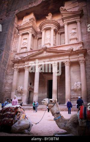 Vi secolo A.C. le rovine di Petra,πέτρα, Giordania, Città Capitale della Nabataeans Foto Stock