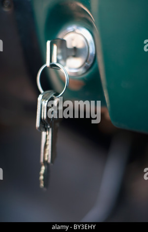 Stati Uniti d'America, Arizona, Winslow, la chiave di accensione inserita, close-up Foto Stock