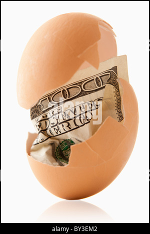 Un centinaio di dollari nel guscio d'uovo